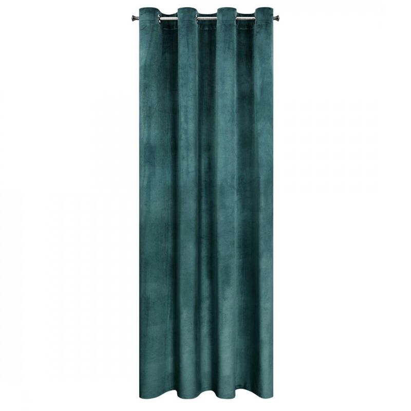 Zasłona welur MELANIE Eurofirany niebieski 140x250 cm przelotki 1 szt.