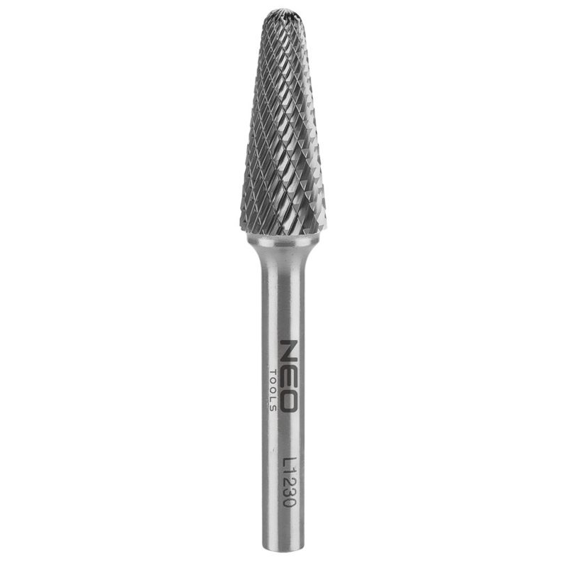 Frez do metalu NEO TOOLS HM, typ L (stożkowy), 12 x 30 mm, trzpień 6 x 45 mm 1 szt