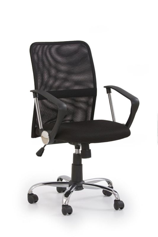 Fotel biurowy ergonomiczny obrotowy Noel INTESI czarny z siatki do biura i pracy 1 szt.
