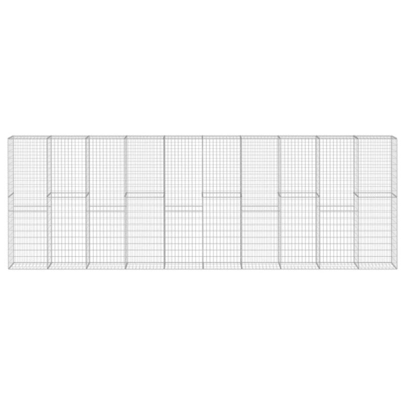 Ogrodzenie gabionowe vidaxl 600 x 30 x 200 cm 144915 srebrny 3 szt