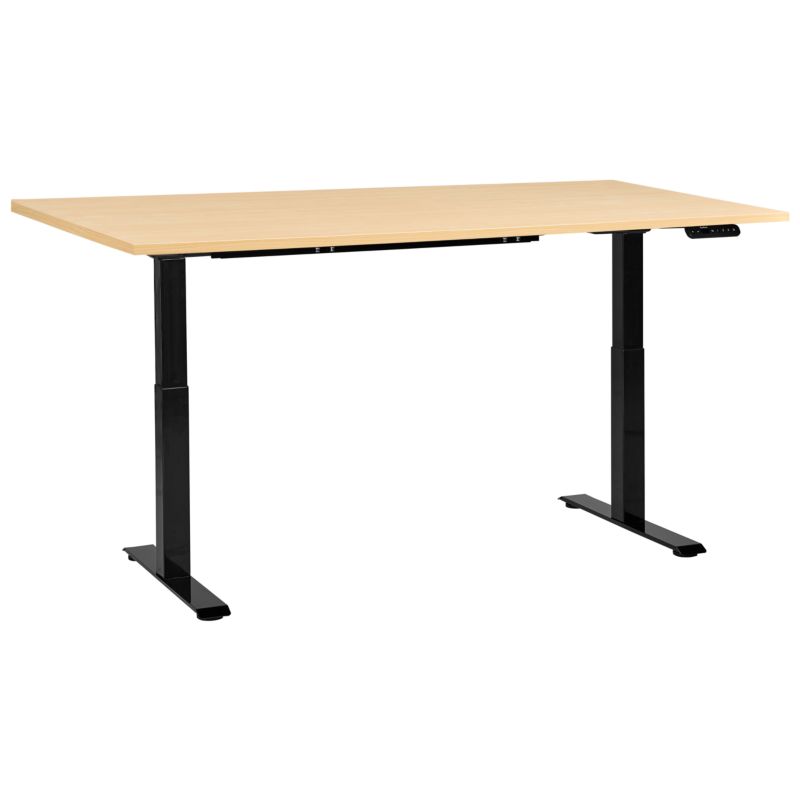 Biurko regulowane elektrycznie Destines Czarny/ jasny brąz 160 cm 72 cm 1 szt.