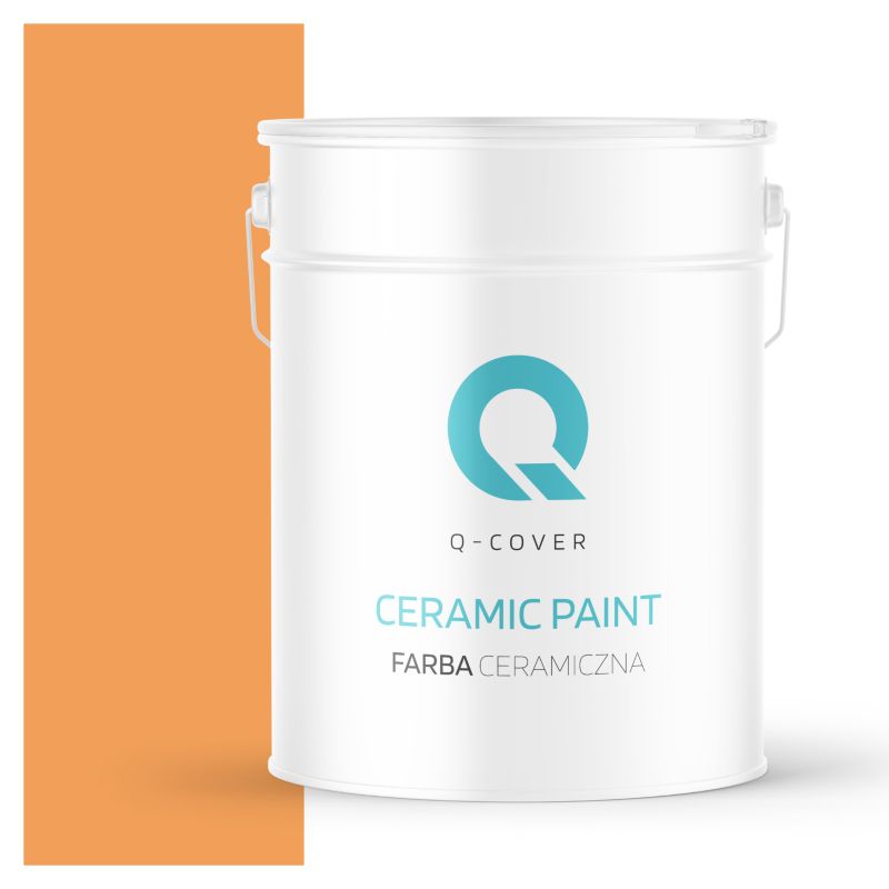 Farba Ceramiczna Do Ścian i Sufitów Q-Cover Pomarańczowy H5944 Głęboki Mat 10L
