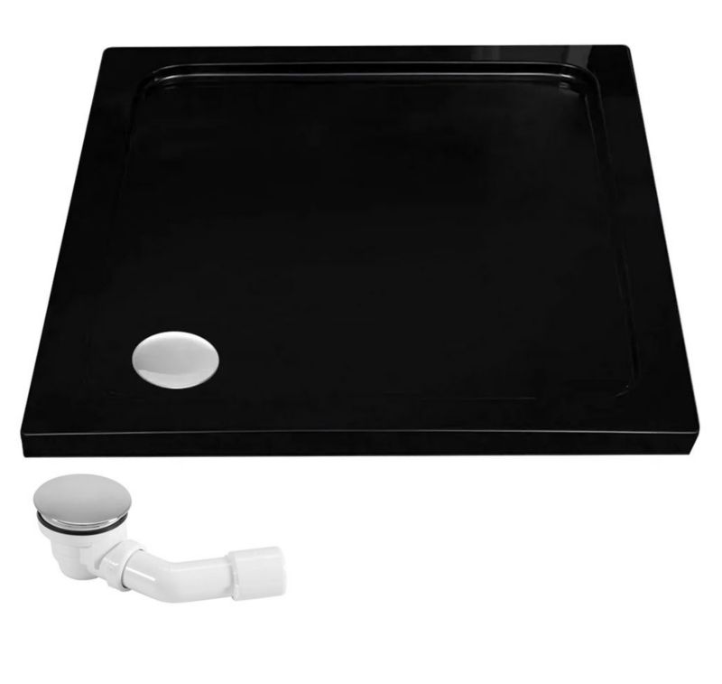 Brodzik Prysznicowy Akrylowy Rea Savoy Czarny 90X90 90X90X6Cm 1 Szt