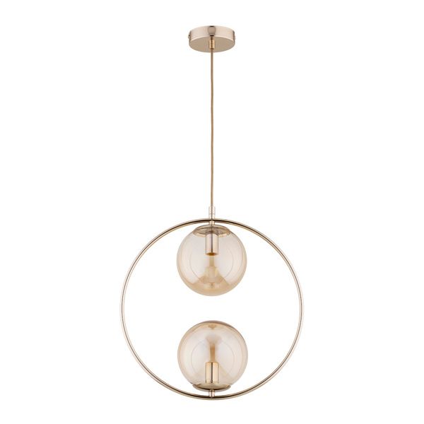 Lampa wisząca Alfa Adino złota nowoczesna 2xE14 x 10W 1 szt.