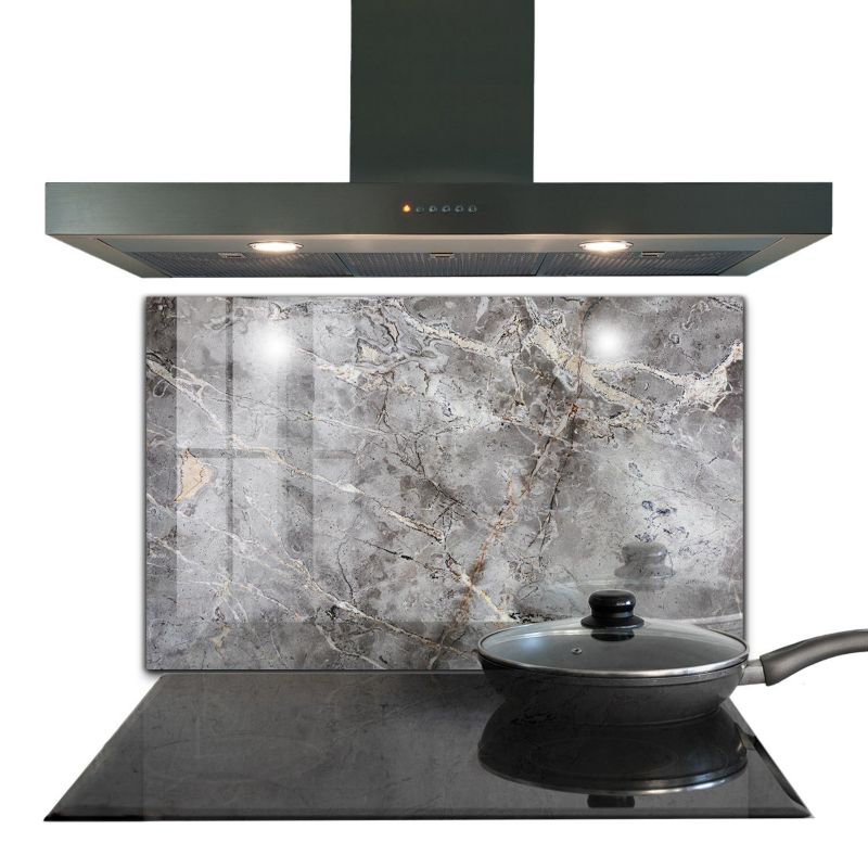 Panel ochronny Wallfluent 100x70 cm Szary Granit Marmur Szklany 1 szt.