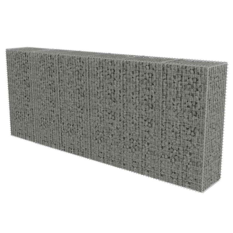 Ogrodzenie gabionowe vidaxl 300 x 50 x 150 cm 143593 srebrny 2 szt