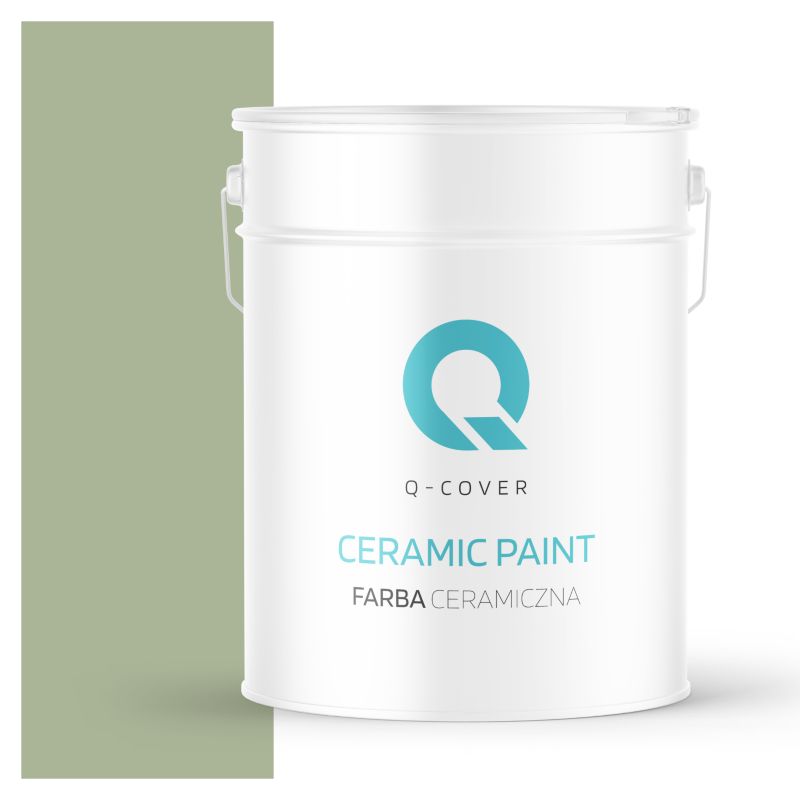 Farba Ceramiczna Do Ścian i Sufitów Q-Cover Zielony H2143 Głęboki Mat 10L
