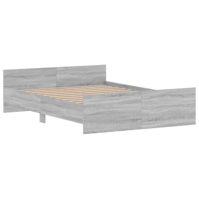 Łóżko drewniane WaszeMeble 135x190 cm szary WM-3203794 1 szt.