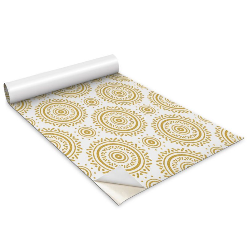 Folia Dekoracyjna Na Meble Wallfluent 100x50 cm Wzór Koła Słoneczka Odporna Folia Samoprzylepna Mat 1 rol.