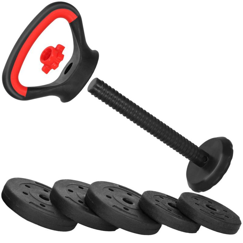 Kettlebell Springos z regulacją obciążenia, 10 kg 5 talerzy na hantle 1 kpl.
