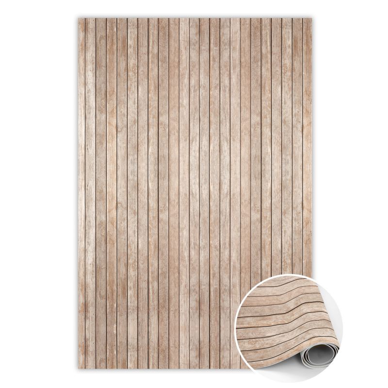 Dywan Tulup PCV 100x150 cm Deska w paski Do Biura z Nadrukiem Dekoracyjny 1 szt.