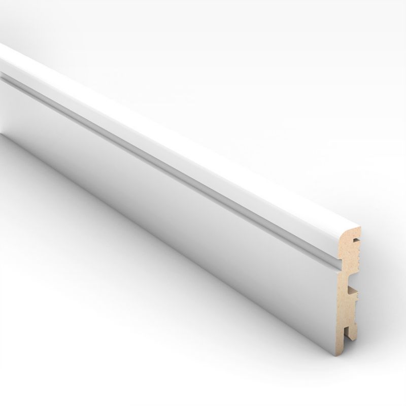 Listwa przypodłogowa Foge LB2 biały półmat lakierowana 8 cm
