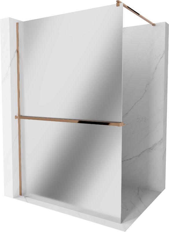 Ścianka prysznicowa Mexen Kioto+ różowe złoto 100x200 cm 800-100-121-60-50 1 szt.