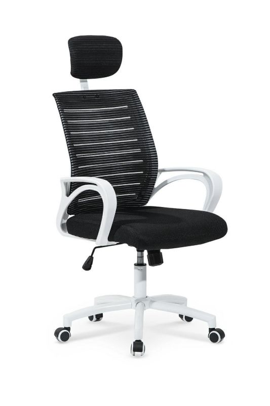 Fotel biurowy obrotowy Aberts INTESI ergonomiczny czarno-biały z podłokietnikami do biurka 1 szt.