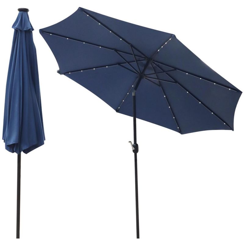 Parasol Saska Garden ogrodowy z oświetleniem led 300cm granatowy 1szt