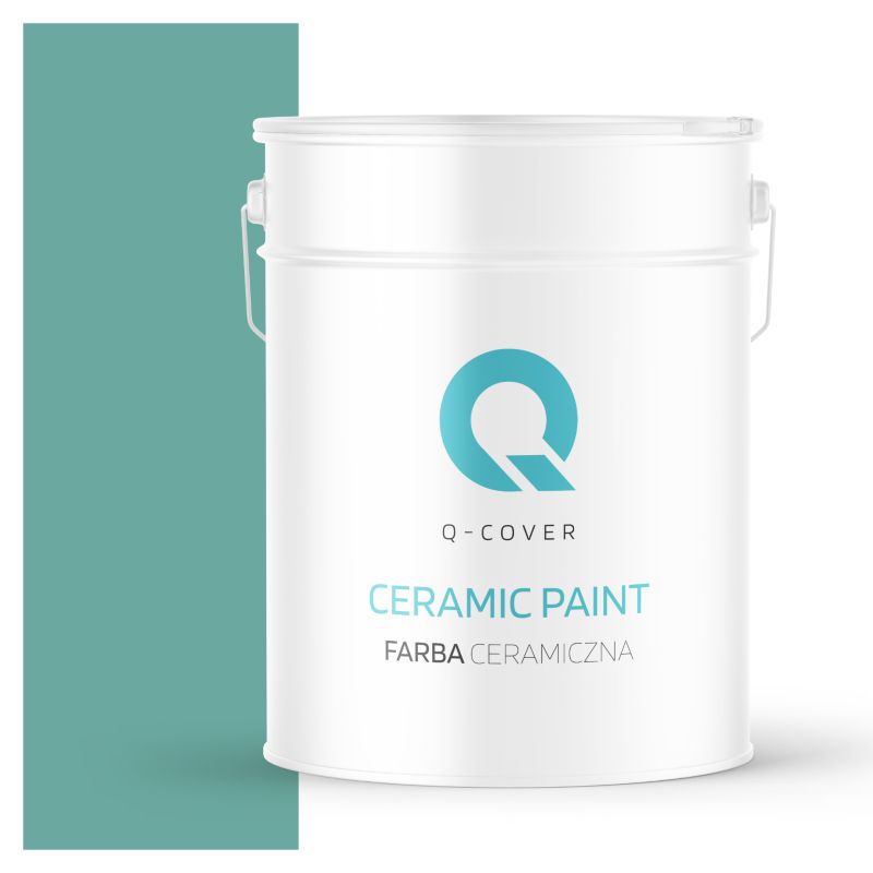 Farba Ceramiczna Do Ścian i Sufitów Q-Cover Miętowy ciemny H1533 Głęboki Mat 10L