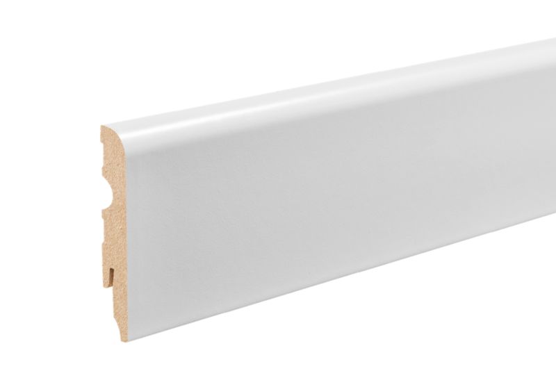 Listwa przypodłogowa Cezar Biały RAL9003 Mat lakierowana 2200x80x13mm MDF 1 szt.