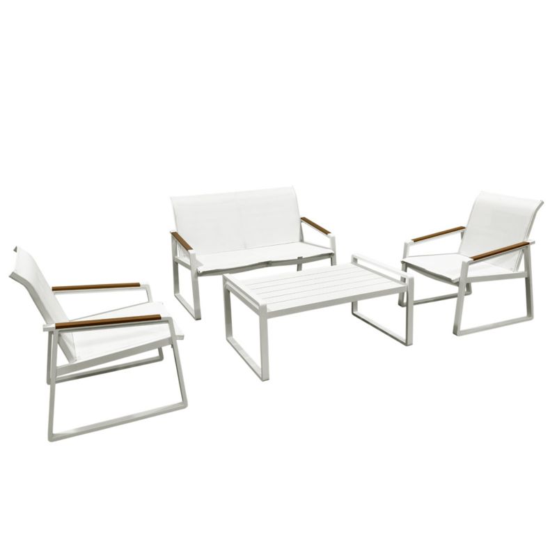 Zestaw mebli ogrodowych JUMI 2x krzesło sofa stolik komplet aluminium na taras 1 szt.