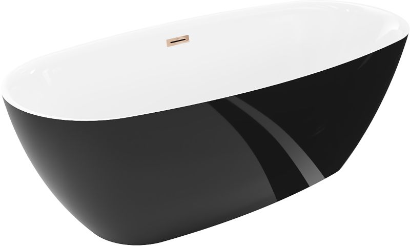 Wolnostojąca Wanna Mexen Luvo Slim biały/czarny 170x75 cm 1 szt.