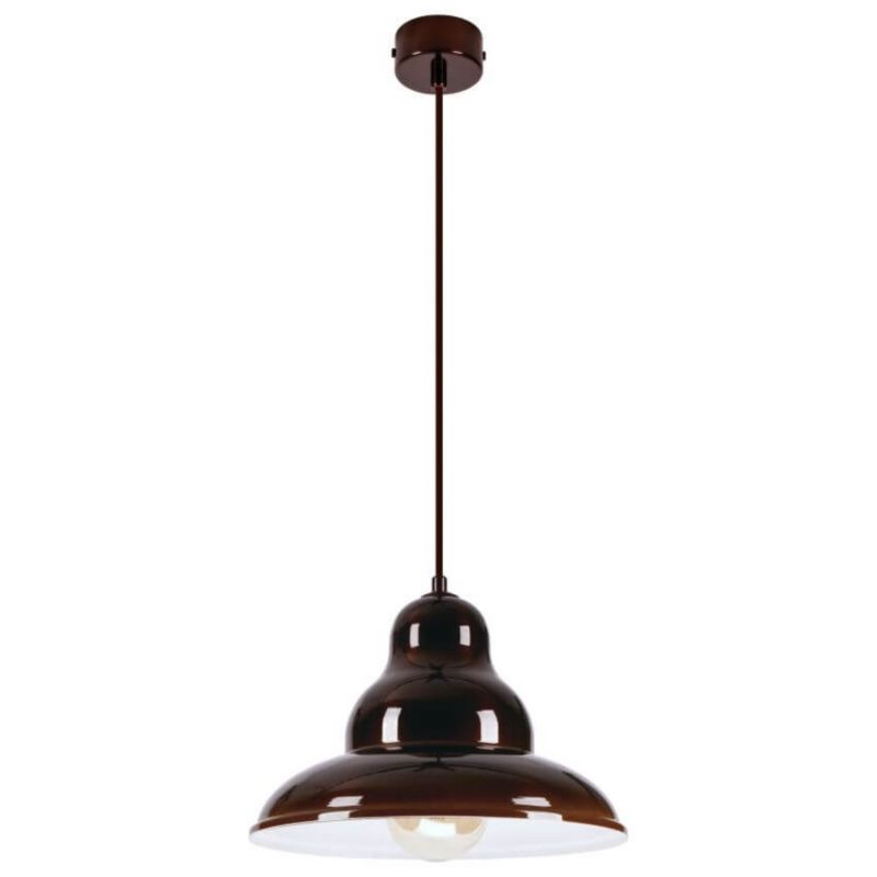 Lampa wisząca Szpak Bulma 1 S33 industrialna metalowa brązowa 1xE27 1szt