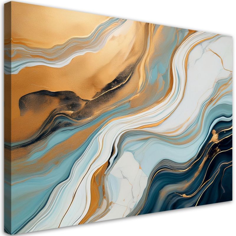 Obraz na płótnie Feeby Abstrakcja Marmur Kamień Styl Glamour 100x70cm 1szt