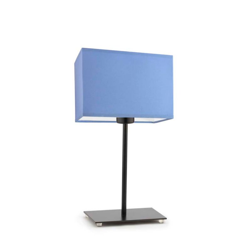Lampka Nocna Volta Light Factory Moto Abażur Niebieski Prostokąt 1xE27 1szt.