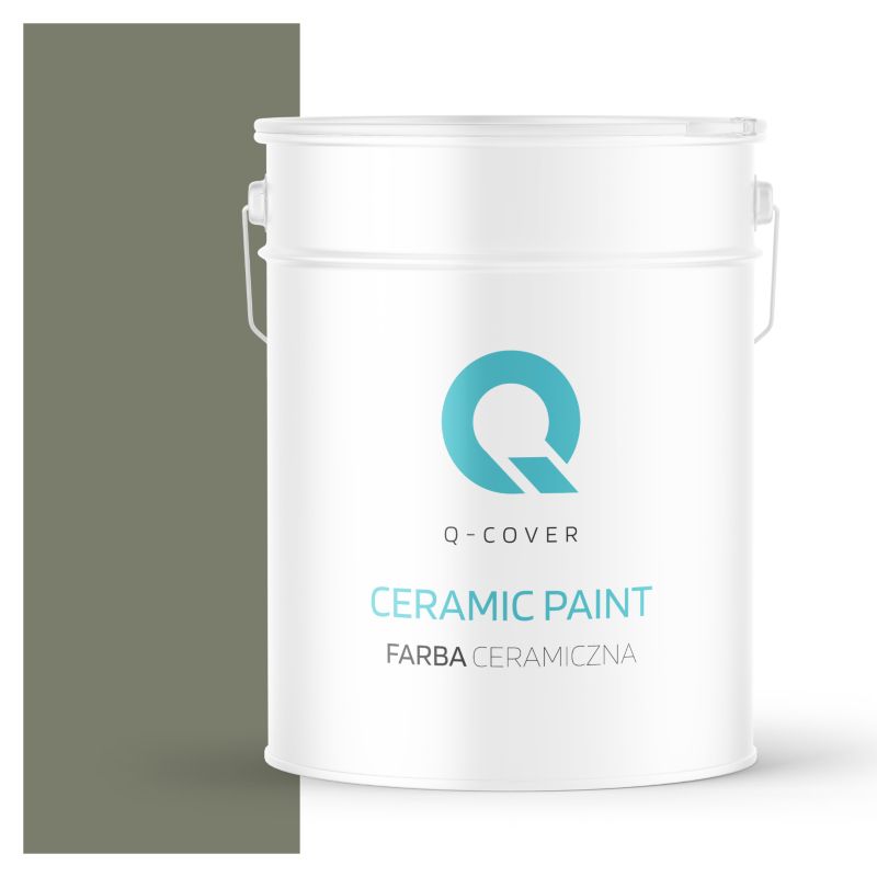 Farba Ceramiczna Do Ścian i Sufitów Q-Cover Khaki ciemny H1720 Głęboki Mat 10L