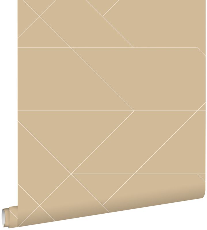 Tapeta ESTAhome linie graficzne ciemny beż 50 x 900 cm - 1 rol.