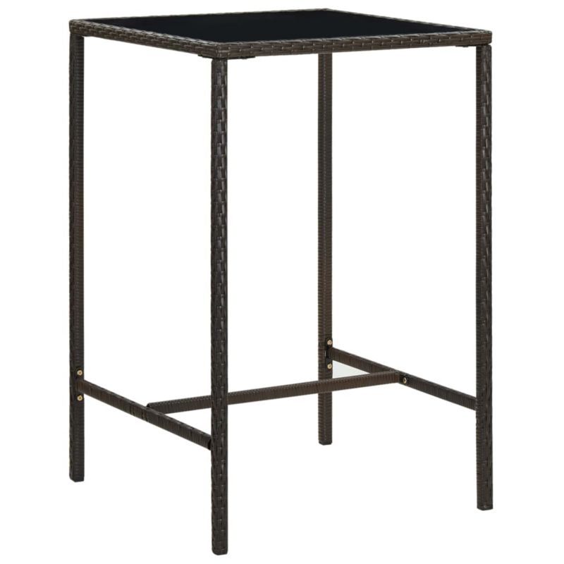 Stolik barowy vidaxl 70 x 70 x 110 cm 313457 brąz 1 szt