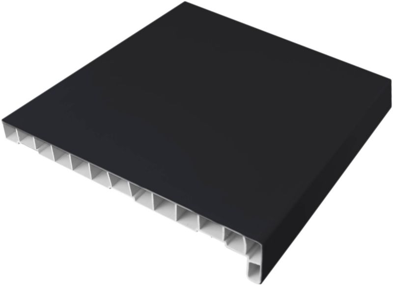 Parapet wewnętrzny PCV Geom 25 x 156 cm grafitowy