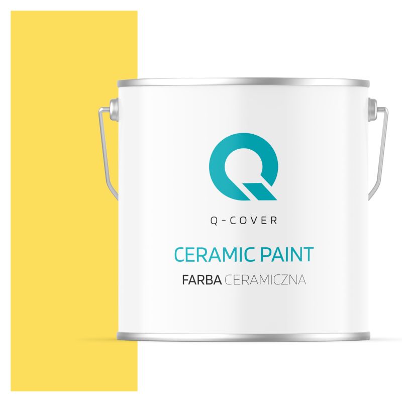 Farba Ceramiczna Do Ścian i Sufitów Q-Cover Żółty H6872 Głęboki Mat 5L