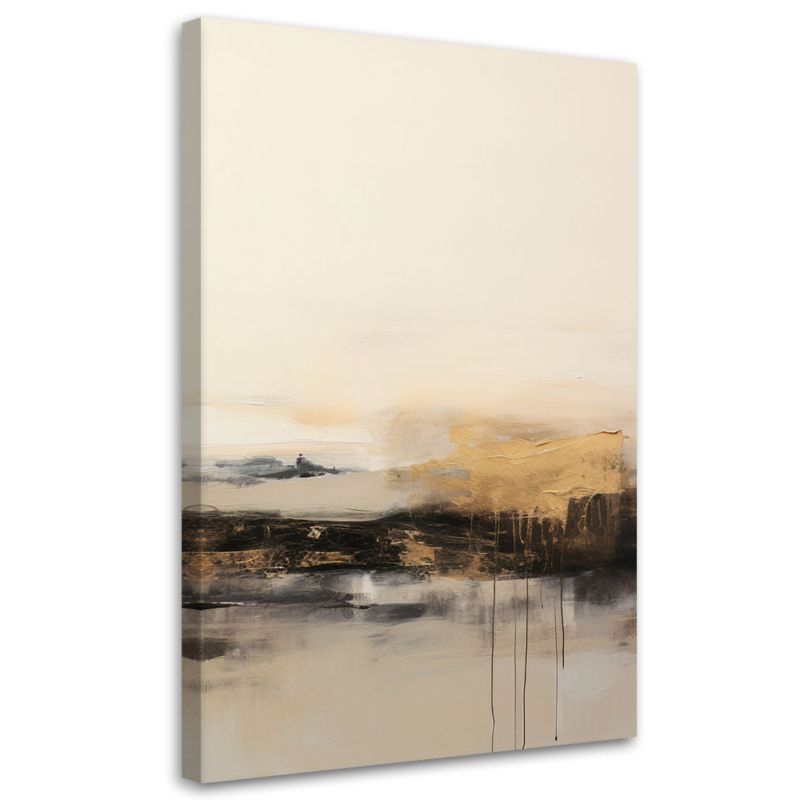 Obraz na płótnie Feeby Nowoczesna Abstrakcja Beżowy 80x120cm 1szt