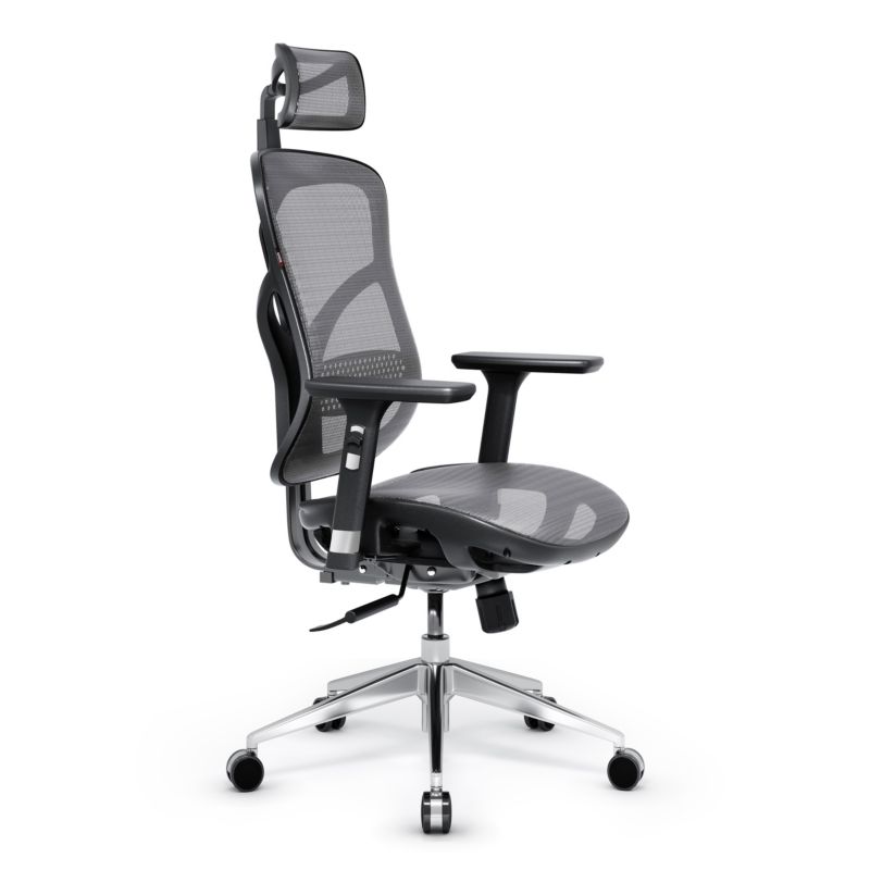 Fotel biurowy ergonomiczny Diablo V-Basic czarno-szary 1 szt