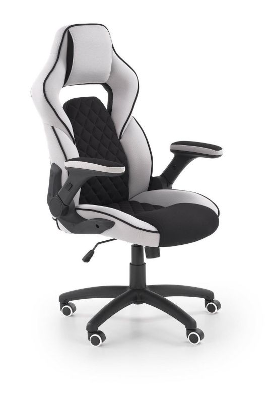 Fotel biurowy ergonomiczny Cassin INTESI szary czarny obrotowy z regulacją wysokości do biurka 1 szt.