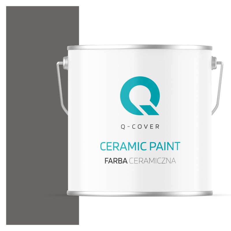 Farba Ceramiczna Do Ścian i Sufitów Q-Cover Grafitowy H1213 Głęboki Mat 5L