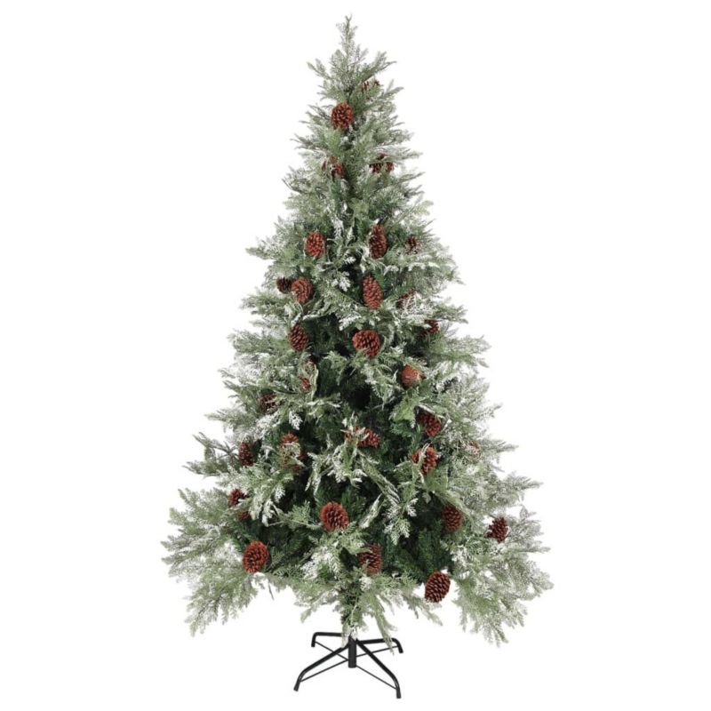 Choinka sztuczna VidaXL z szyszkami 195 x 105 cm zielony 1 szt.