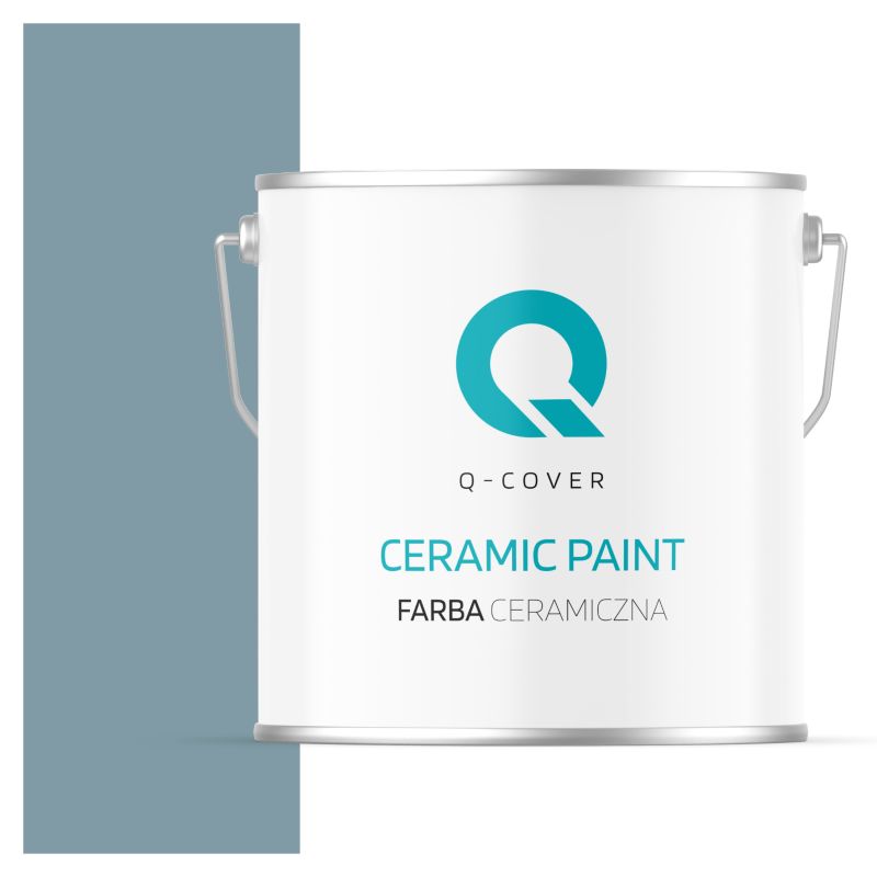 Farba Ceramiczna Do Ścian i Sufitów Q-Cover Szary platynowy ciemny H0730 Głęboki Mat 5L
