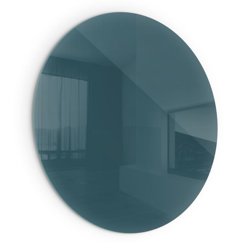 Szkło Hartowane pod Kominek/Piec Wallfluent fi90 cm Szyba Ochronna Okrągła Kolor Morski 1 szt.