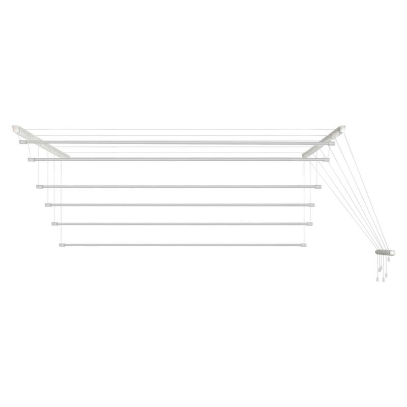 Suszarka na pranie KADAX sufitowa 140 cm 6 prętów biała 1 szt.