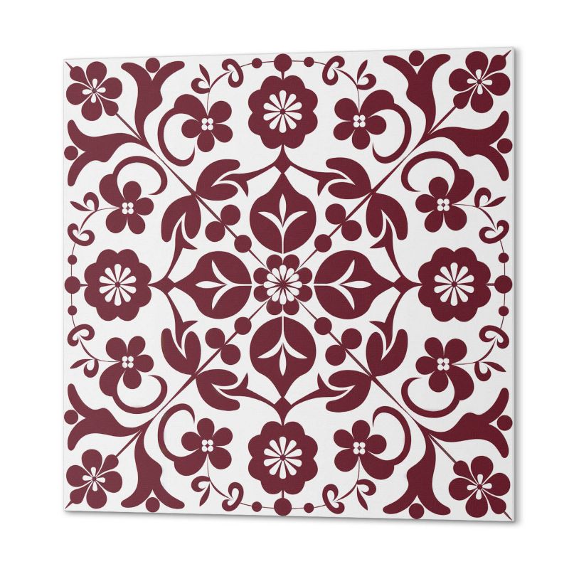 Paczka Kafelków Winylowych PCV ArtPrintCave 50x50 cm Wzór kwiatowy z ornamentami 4 szt.
