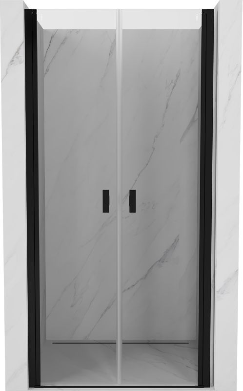 Drzwi prysznicowe uchylne Mexen Mist czarny 80 cm 1 szt