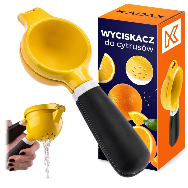 Wyciskarka KADAX do cytrusów metalowa ręczna gumowy uchwyt 21 cm 1 szt.