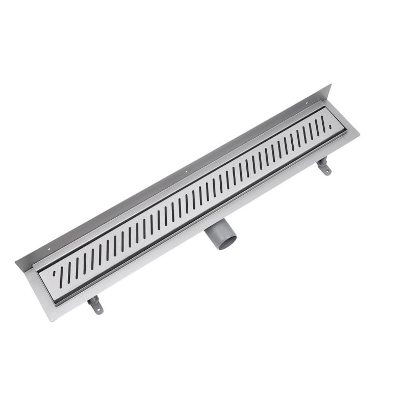 Odpływ liniowy przyścienny Vogi ruszt paski Rigo 60 cm stalowy 1 szt.