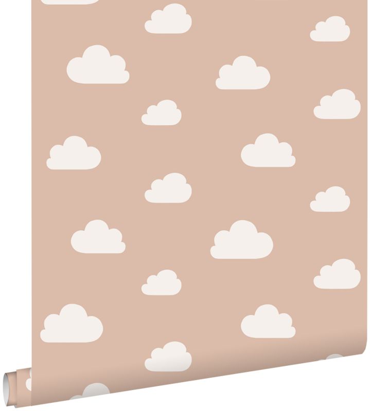 Tapeta ESTAhome chmury terakoty różowej 53 cm x 10.05 m - 1 rol.