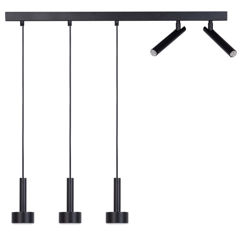 Lampa wisząca Sigma Lighting Stamp 6218 czarna nowoczesna 5xGX53+G9 x 1 szt.