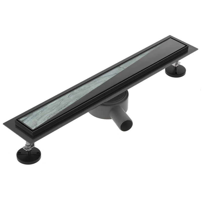 Odpływ liniowy obrotowy SEVANTE z maskownicą WK018 60 cm czarny FLAT 1szt.