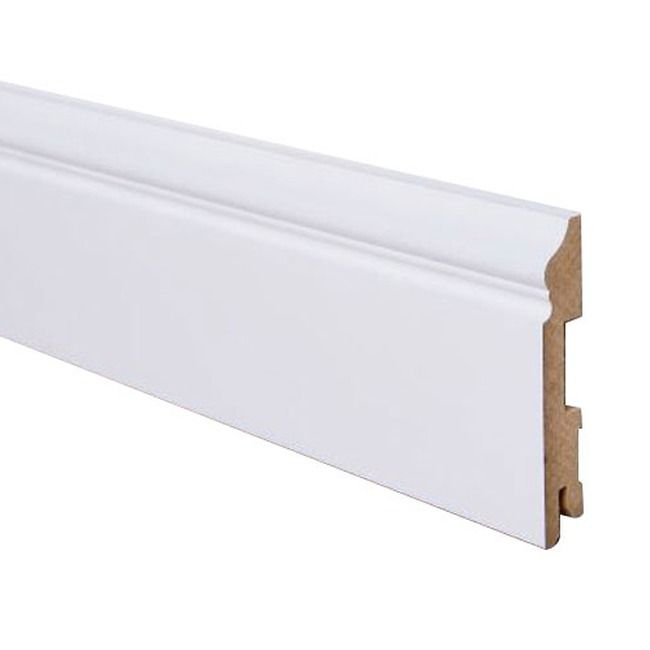 Listwa przypodłogowa MDF Foge LB3 100 biały półmat 200 x 10 x 1,6 cm