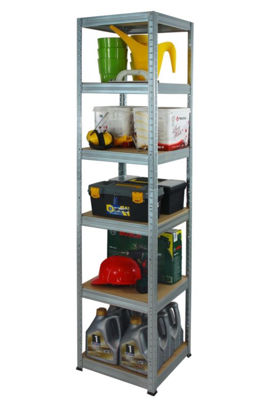 Regał metalowy MODO24 magazynowy stojak ocynkowany helios 196x35x35cm 6 półek po 175 kg 1 szt.