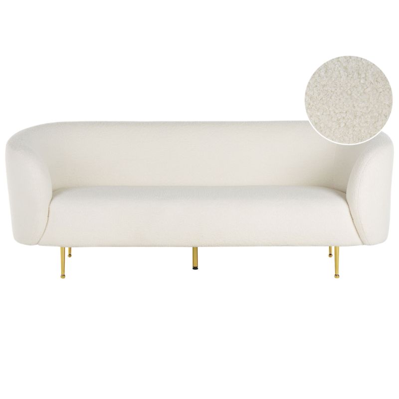 Sofa dla 3 osób Loen Boucle Biały 1 szt.