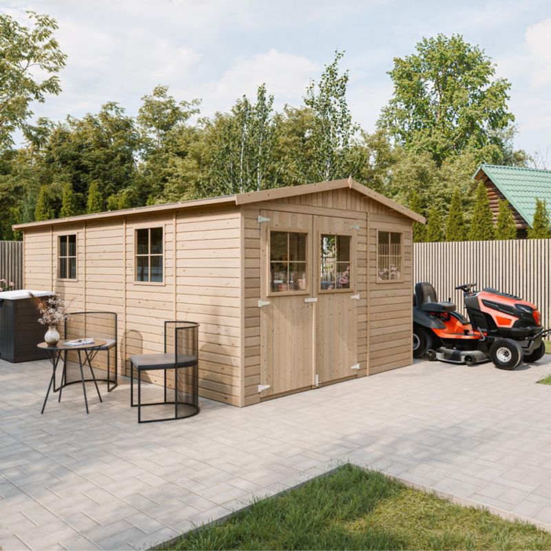 Drewniana szopa ogrodowa Timbela M337 15 m² deski 17 mm 1 szt.